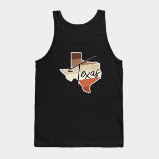 Texas State Map Tank Top